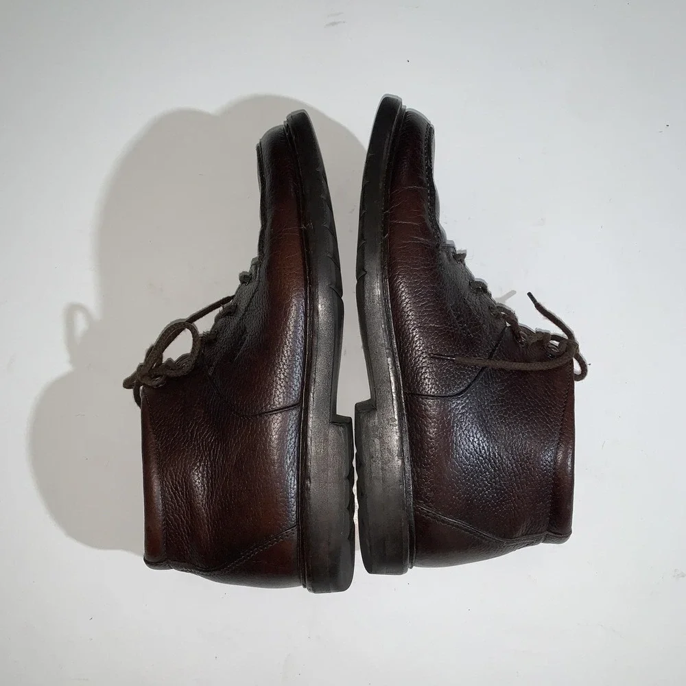 Bally Boots Mens  10.5 Telli Brown Leather Chukka Ankle Casual Made Italy Shoes